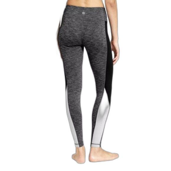Athleta Revelation Tight Leggings Gray Black Colorblock Yoga Pants Women’s Large - Picture 2 of 6